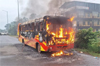 Udupi: Moving bus catches fire; seven passengers escape unhurt